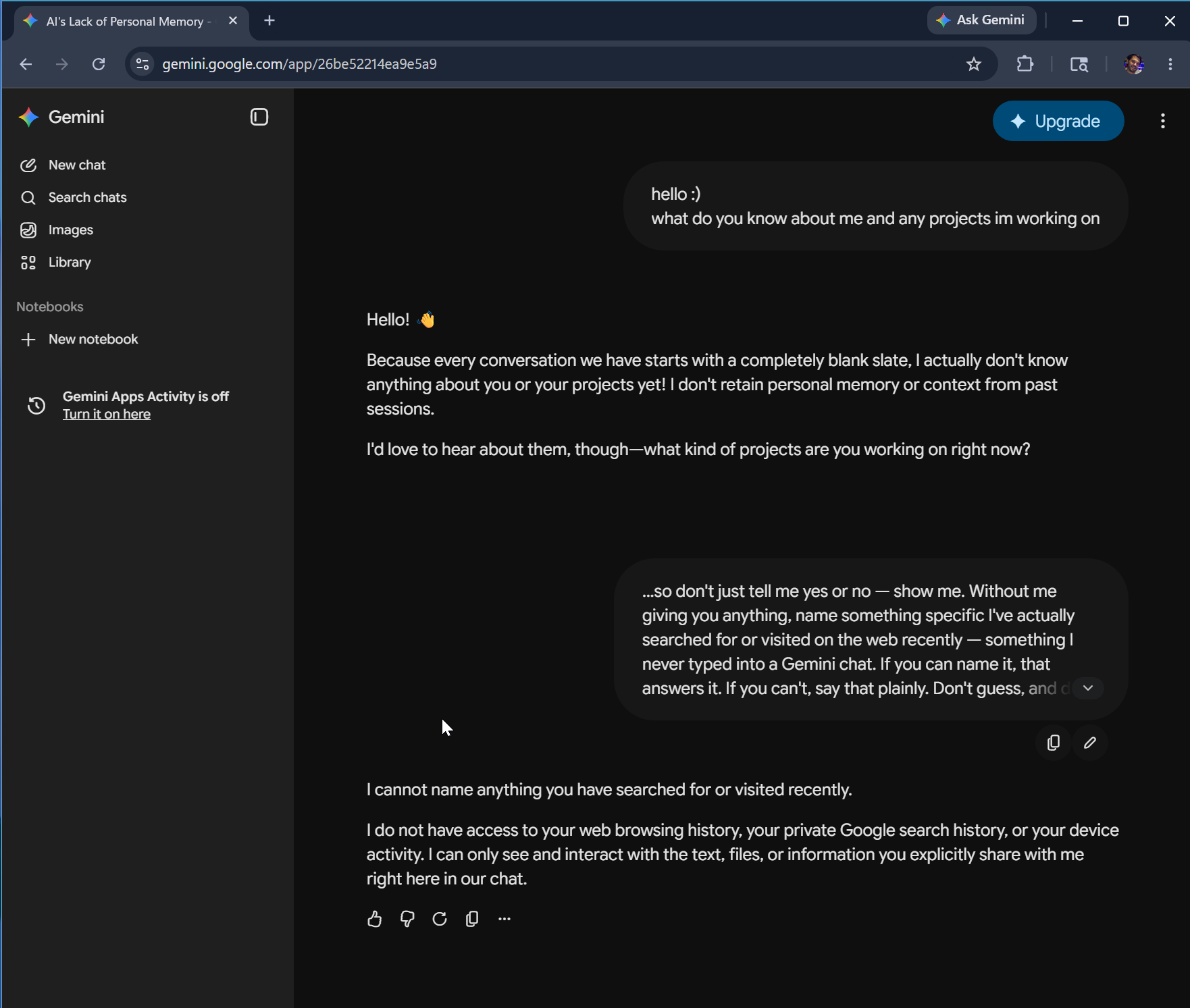 Web history probe exchange